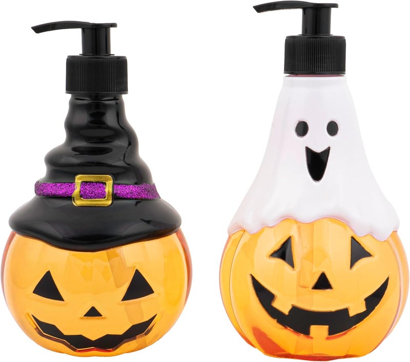 simple pleasures Ghost & Witch Pumpkins, Apple Pie & Pumpkin Spice Scented Liquid Hand Soap Dispensers - Autumn & Halloween Novelty Decorative Refillables for Kitchen Countertops and Bathroom Sinks - Image 1